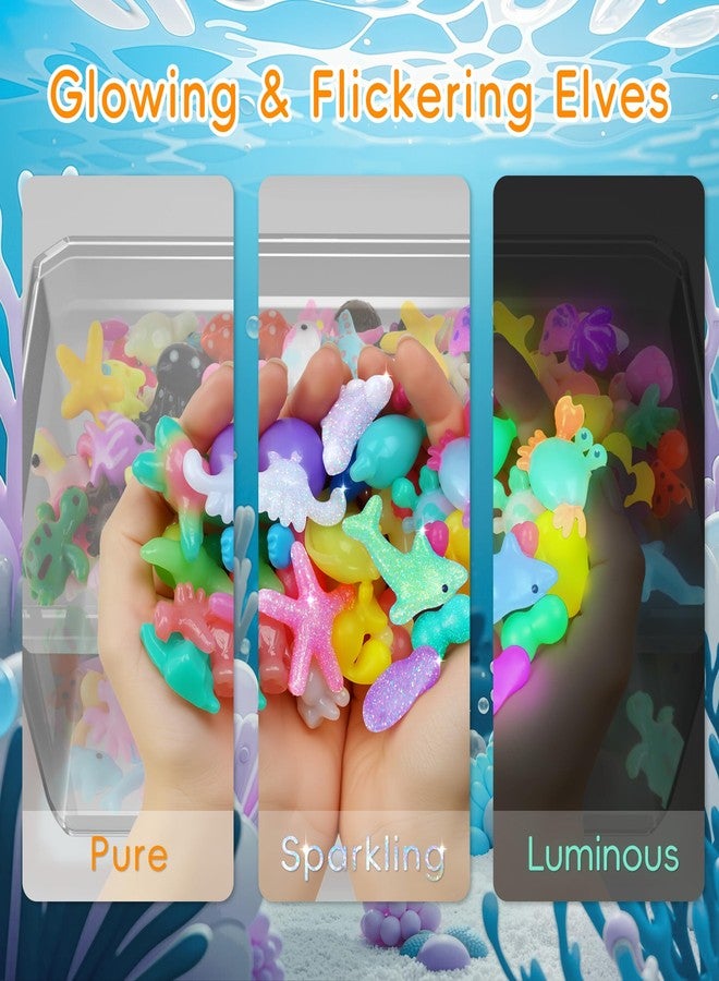 Timetome Magic Water Elf Toy Kit for Kids - 20 Gels (11 Standard + 6 Glitter + 3 Glow) & 10 Molds, DIY Squishy Maker, Aqua Fairy Gel Toys, Night Glow & Glitter, Birthday Gifts for Boys & Girls 3+ - Image 3